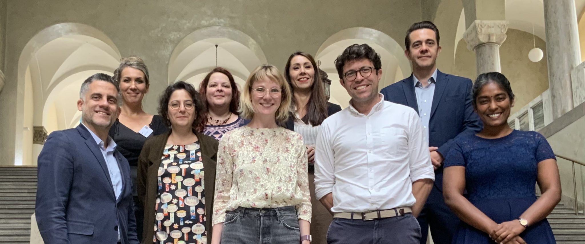 Katalin Solymosi (4th from left) with the 2022-2023 board of the Young Academy of Europe Katalin Solymosi (4th from left) with the 2022-2023 board of the Young Academy of Europe